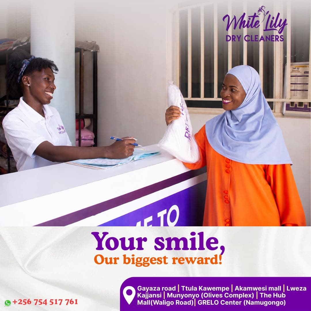 Happy laundry customer