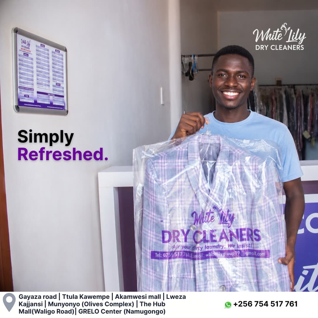 Happy customer with fresh laundry